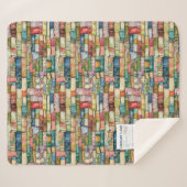 Watercolor Aesthetic Stacked Books Sherpadecke (Vorderseite (Horizontal))
