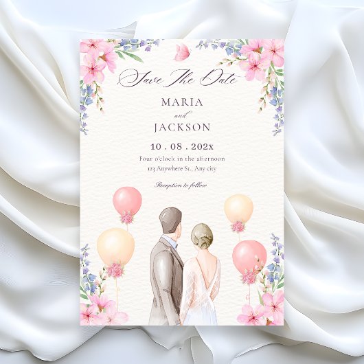 Watercolor Aesthetic wedding  Save The Date