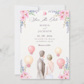 Watercolor Aesthetic wedding  Save The Date (Vorderseite)