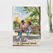 Watercolor African American Mother's Day Karte (Vorderseite)