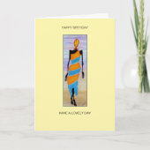 Watercolor African Art Elegante Karte (Vorderseite)