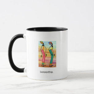Watercolor African Art Inspiration Walk Coffee Tasse