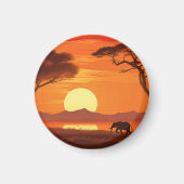 Watercolor African Safari Magnet (Vorne)