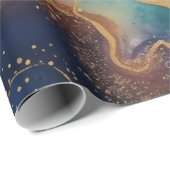 Watercolor Agate Wrapping Paper Geschenkpapier (Rolleneckpunkt)