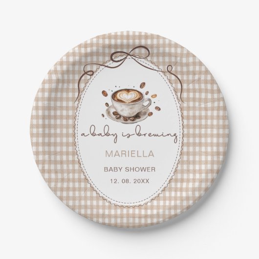 Watercolor ahoy it is a boy baby shower Pappteller (Vorderseite)