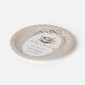 Watercolor ahoy it is a boy baby shower Pappteller (Schrägansicht)