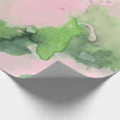 Watercolor AKA Pink grüne Studentinnenverbindung U Geschenkpapier (Ecke)