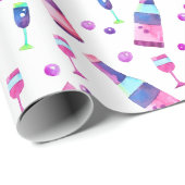 Watercolor Alcohol Muster | weiß Geschenkpapier (Rolleneckpunkt)