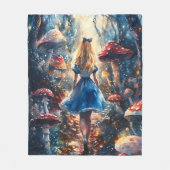 Watercolor Alice in Wonderland Fleecedecke (Vorderseite)