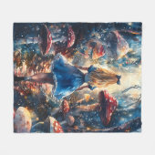 Watercolor Alice in Wonderland Fleecedecke (Vorderseite (Horizontal))