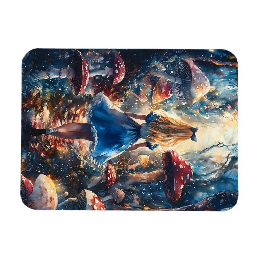 Watercolor Alice in Wonderland Magnet (Horizontal)
