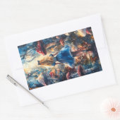 Watercolor Alice in Wonderland Rechteckiger Aufkleber (Umschlag)