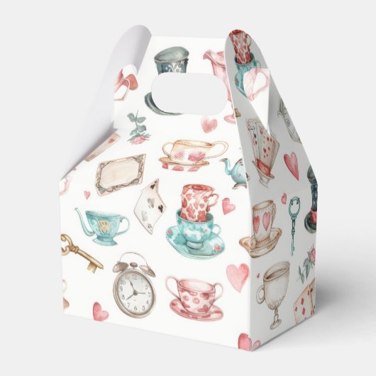 Watercolor Alice Pattern  Geschenkschachtel (Rückseite)