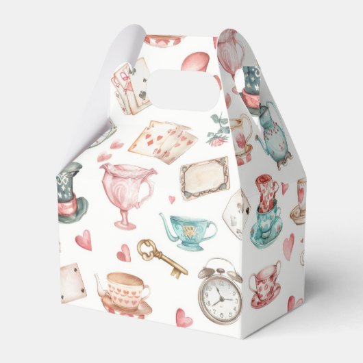 Watercolor Alice Pattern  Geschenkschachtel (Vorderseite)