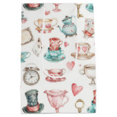 Watercolor Alice Pattern  Mittlere Geschenktüte (Rückseite)