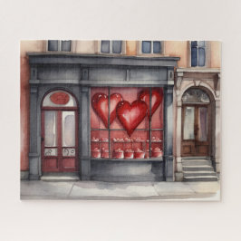 Watercolor Altstadt Valentinas Tagesgeschäft Puzzle