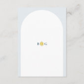 Watercolor Amalfi Coast Arch Italy Lemons Wedding Begleitkarte (Rückseite)