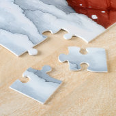 Watercolor American Bulldog Christmas Holiday Puzzle (Seite)