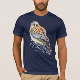 Watercolor American Kestrel Falcon Bird Hawk T-Shirt