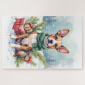 Watercolor American Staffordshire Terrier Rustic Puzzle (Horizontal)