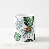 Watercolor-Ananas mit Grün verlässt Muster Kaffeetasse (Mittel)