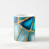 Watercolor and gold cells - ocean kaffeetasse (Mittel)