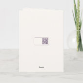 Watercolor Anemones  Floral Note Card Dankeskarte (Rückseite)