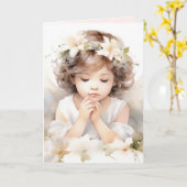 Watercolor Angel Girl Karte (Gelbe Blume)