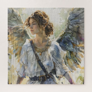Watercolor Angel Girl Puzzle