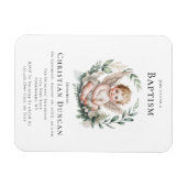 Watercolor Angel Wings Baptism Invite Magnet (Horizontal)