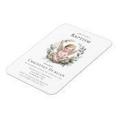 Watercolor Angel Wings Baptism Invite Magnet (Linke Seite)
