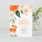 Watercolor Aperol Spritz Brautparty Einladung (Stehend Vorderseite)