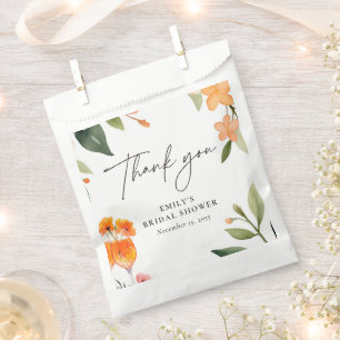 Watercolor Aperol Spritz Brautparty Geschenktütchen