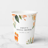 Watercolor Aperol Spritz Brautparty Pappbecher (Rückseite)