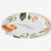 Watercolor Aperol Spritz Brautparty Pappteller (Schrägansicht)