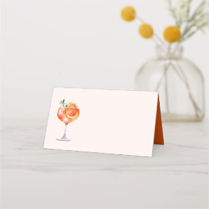 Watercolor Aperol Spritz Brautparty Platzkarte