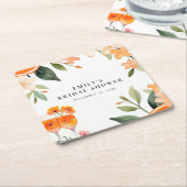 Watercolor Aperol Spritz Brautparty Rechteckiger Pappuntersetzer (angewinkelt)