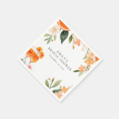 Watercolor Aperol Spritz Brautparty Serviette (Ecke)