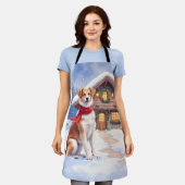 Watercolor Appenzeller Sennenhund Alpine Chalet Schürze (Getragen)