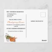 Watercolor Apple Berriy Erntedank Save the Date Postkarte (Rückseite)