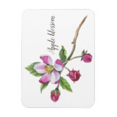 Watercolor Apple Blossom Magnet (Vertikal)