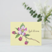 Watercolor Apple Blossom Postkarte (Stehend Vorderseite)