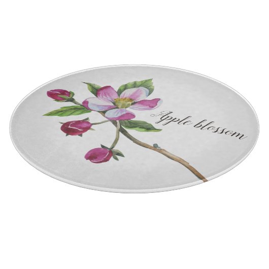 Watercolor Apple Blossom Schneidebrett (Ecke)