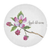 Watercolor Apple Blossom Schneidebrett (Vorderseite)