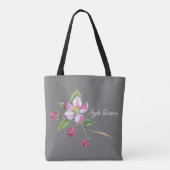 Watercolor Apple Blossom Tasche (Rückseite)