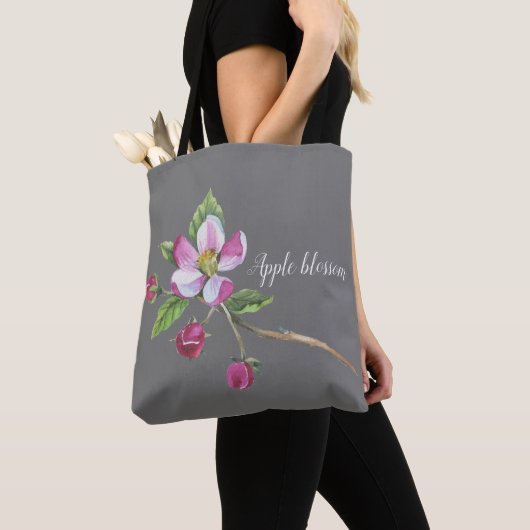 Watercolor Apple Blossom Tasche (Von Nahem)