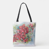 Watercolor apple quince flower flowers tree weddin tasche (Rückseite)