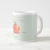 Watercolor Apple Teacher - Danke, Geschenk Jumbo-Tasse (Vorderseite Rechts)