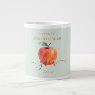 Watercolor Apple Teacher - Danke, Geschenk Jumbo-Tasse