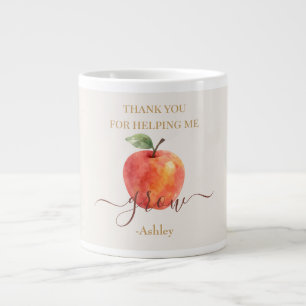 Watercolor Apple Teacher - Danke, Geschenk Jumbo-Tasse